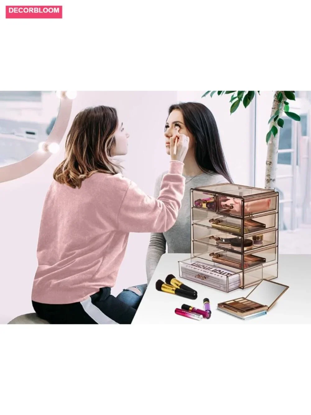 Acrylic 6-Drawer Makeup Organizer Set for Vanity & Countertop